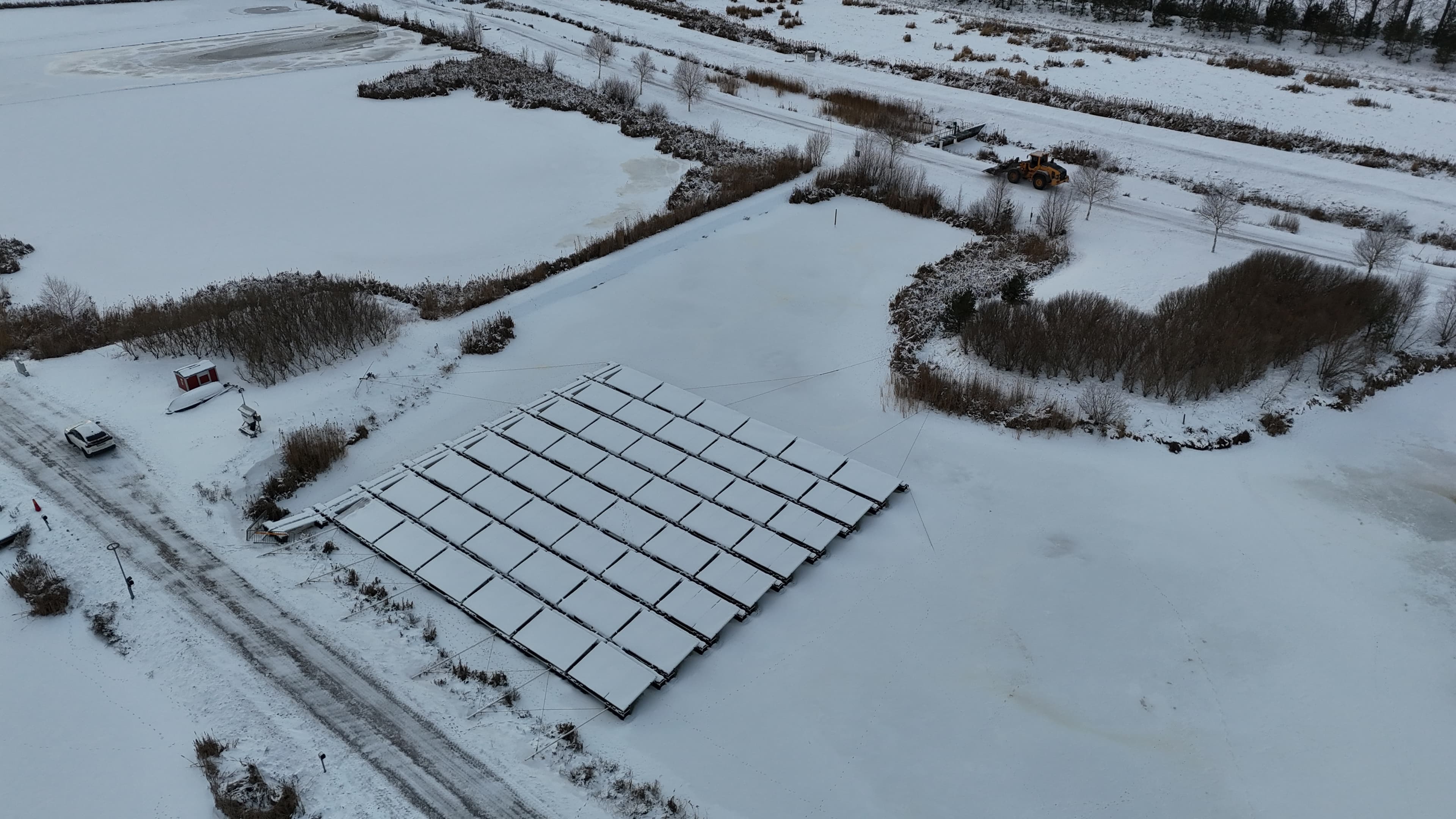 Floating solar panels in snow and ice — engineered for harsh winter conditions